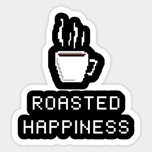 Roasted Happiness | Pixel Coffee Sticker